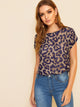Cuffed Leopard Print Top