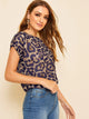 Cuffed Leopard Print Top