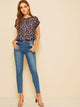 Cuffed Leopard Print Top