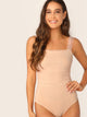 Swiss Dot Mesh Overlay Bodice Tank Bodysuit