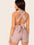Striped Criss-cross Tie Back Romper