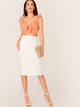 Elastic Waist Pencil Skirt