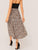 Frill Trim Leopard Swing Skirt