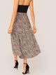 Frill Trim Leopard Swing Skirt