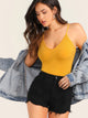 Rib Knit Crop Cami Top