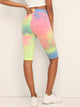 Tie Dye High Rise Cycling Shorts