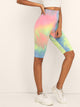 Tie Dye High Rise Cycling Shorts