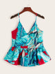 Tropical Print Button Front Cami Top