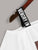 Figure Print Ribbon Asymmetrical Neck Tee
