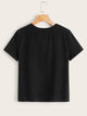 Slogan Print Short Sleeve Tee