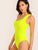 Neon Yellow One Shoulder Bodysuit