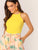 Solid Rib-knit Halter Top