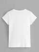 Letter And Cartoon Print Tee