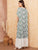 Tropical Print Batwing Sleeve Ruffle Hem Dress