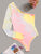 One Shoulder Tie Dye Fitted Bodysuit