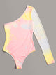 One Shoulder Tie Dye Fitted Bodysuit