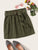 Paperbag Waist Buckle Belted Pocket Front Skirt