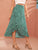 Knot Side Ruffle Trim Dalmatian Print Wrap Skirt