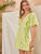 Ruffle Trim Backless Tie Back Belted Dress