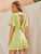 Ruffle Trim Backless Tie Back Belted Dress