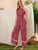 Floral Print Belted Halter Jumpsuit