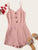 Button Front Solid Cami Playsuit