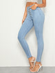 Button Fly Skinny Jeans