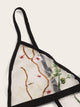 Floral Embroidered Ladder Cutout Teddy Bodysuit
