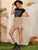 Ruffle Hem Tie Side Skirt