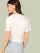 Short Sleeve Letter Print Top
