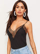 Chevron Lace Insert Cami Top