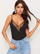 Chevron Lace Insert Cami Top