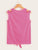 Knot Front Cut Out Shoulder Top