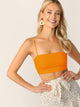 Solid Slim Crop Cami Top