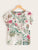 Tropical Print Cap Sleeve Top