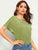 Asymmetric Neck Solid Tee