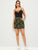 Camo Print Raw Hem Skirt