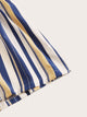 Shirred Waist Stripe Cami Romper