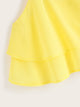 Solid Tiered Layer Peplum Cami Top