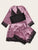 Floral Lace Satin Lingerie Set With Robe