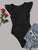 Ruffle Armhole Solid Bodysuit