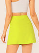 Neon Lime Solid Skirt