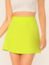 Neon Lime Solid Skirt
