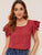 Butterfly Sleeve Polka Dot Blouse