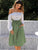 Dual Pocket Button Front Belted Paperbag Skirt