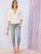 Plunging Neck Drawstring Waist Lace Insert Peplum Top