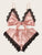 Eyelash Floral Lace Satin Lingerie Set