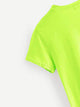 Neon Green Heart Print Tee