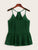 Pleated Hem Solid Chiffon Cami Top