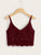 Zip Back Scallop Hem Cami Top